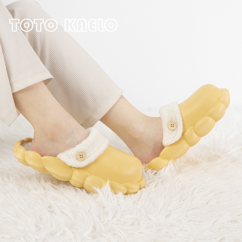 TOTOK  dép lông dép bông Đế Dày dép quai hậu đế cao 2023 hot trend Phù hợp Điểm nhấn Bền Chống bám bụi FMR23A0BON 44Z231031