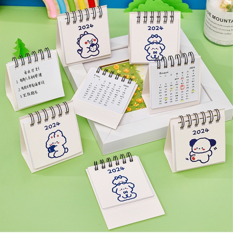 Lịch 2024 mini Để Bàn Trang Trí Dễ Thương