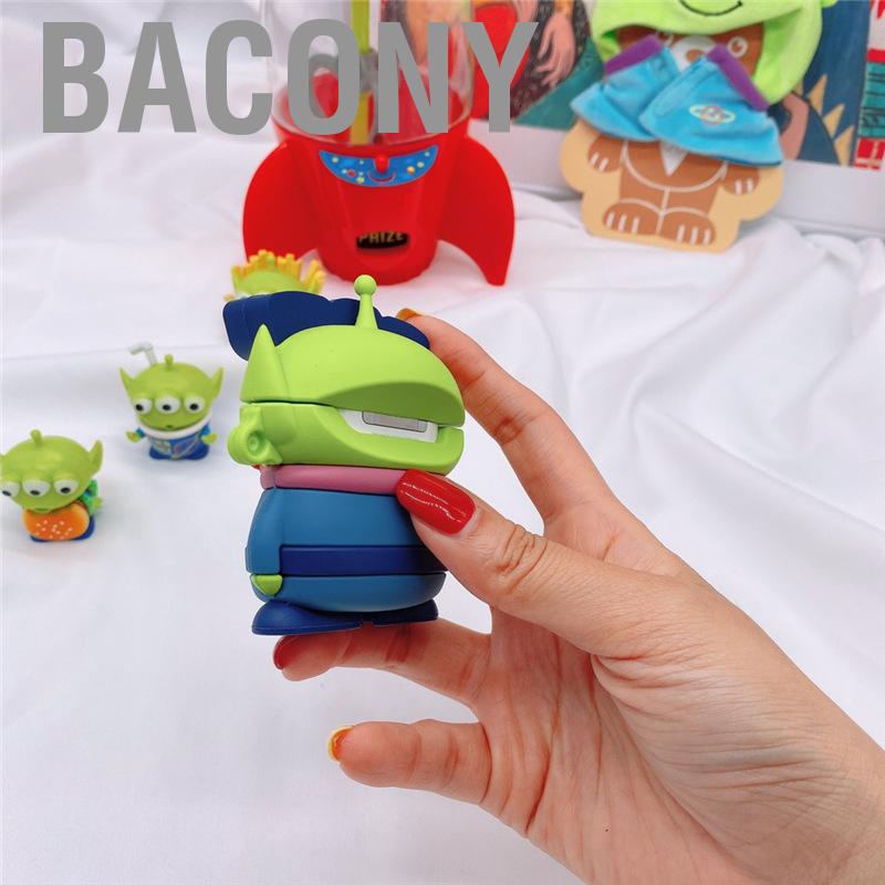Bacony Cartoon Earbuds Case Silicone Cute 3 Eyed Monster Shape    Cover