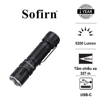 Đèn pin SOFIRN SC33 nhỏ gọn siêu sáng 5200 lumen chiếu xa 327m sạc USB-C pin 21700