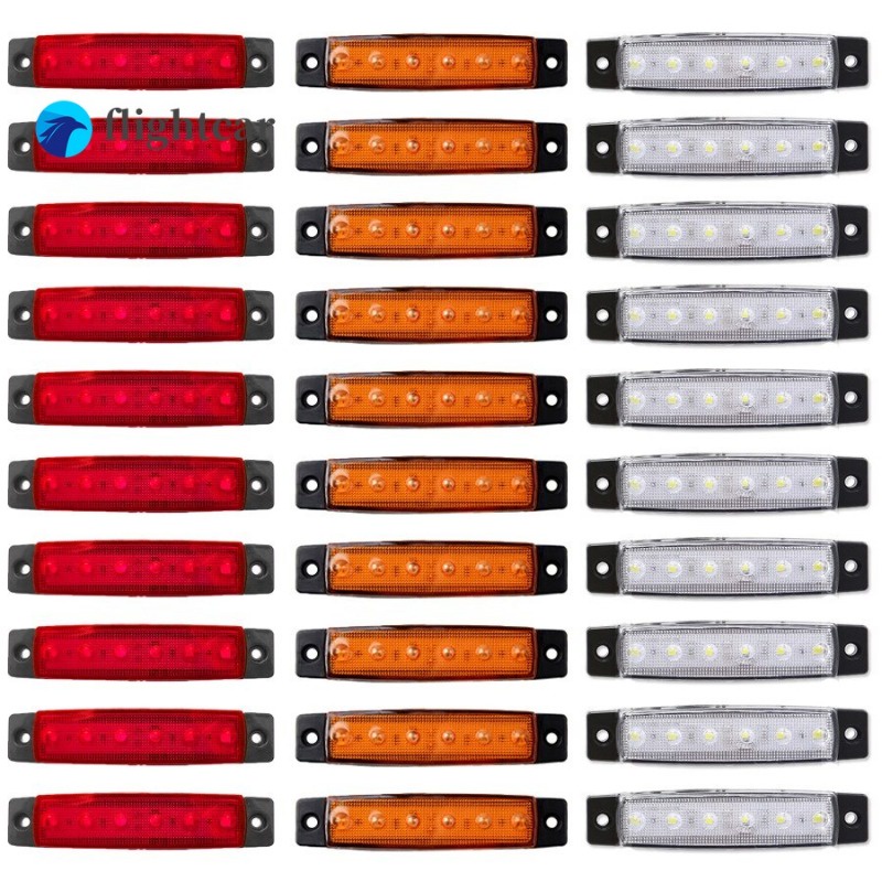 Set 2 Đèn led 6 Bóng 12 / 24v 6 smd Chuyên Dụng Cho Xe Hơi Xe Tải