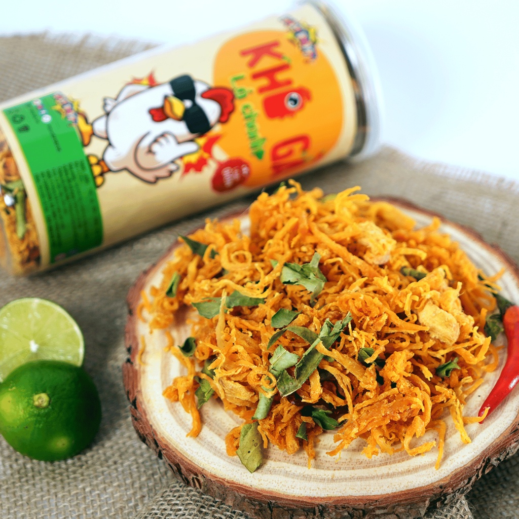 Đồ ăn vặt khô gà lá chanh mix vị bơ tỏi Thanh Huyền Thơm Ngon Đậm Đà Hấp Dẫn