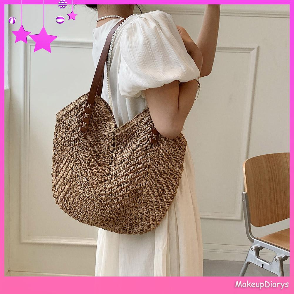 ★ Đồ Trang Điểm Trang Điểm ★ Túi Xách Đan Lát Thời Trang Hè Cho Nữ