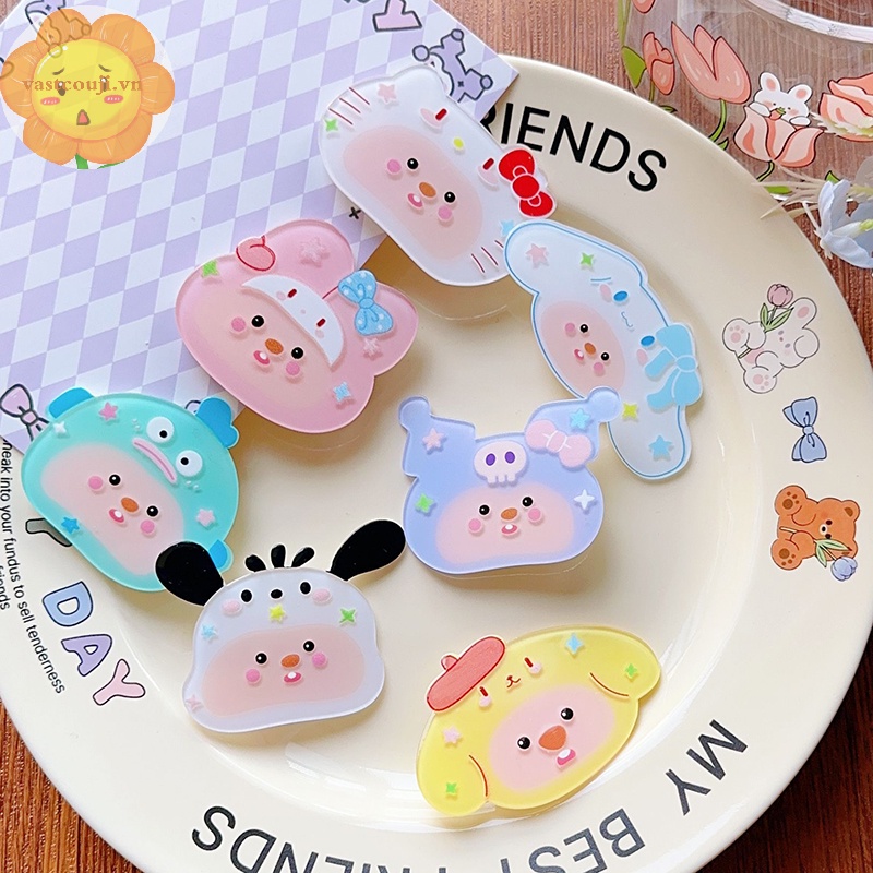 Kẹp Tóc Hai Bên Họa Tiết Hoạt Hình vastji kawaii sanrio sanrio Dễ Thương Ngọt Ngào Cho Nữ vn
