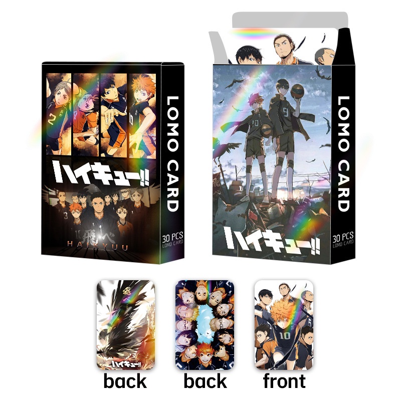 Haikyuu!! Laser Flash Lomo Card Shoyo Hinata Tobio Kageyama Color Printing Photocard