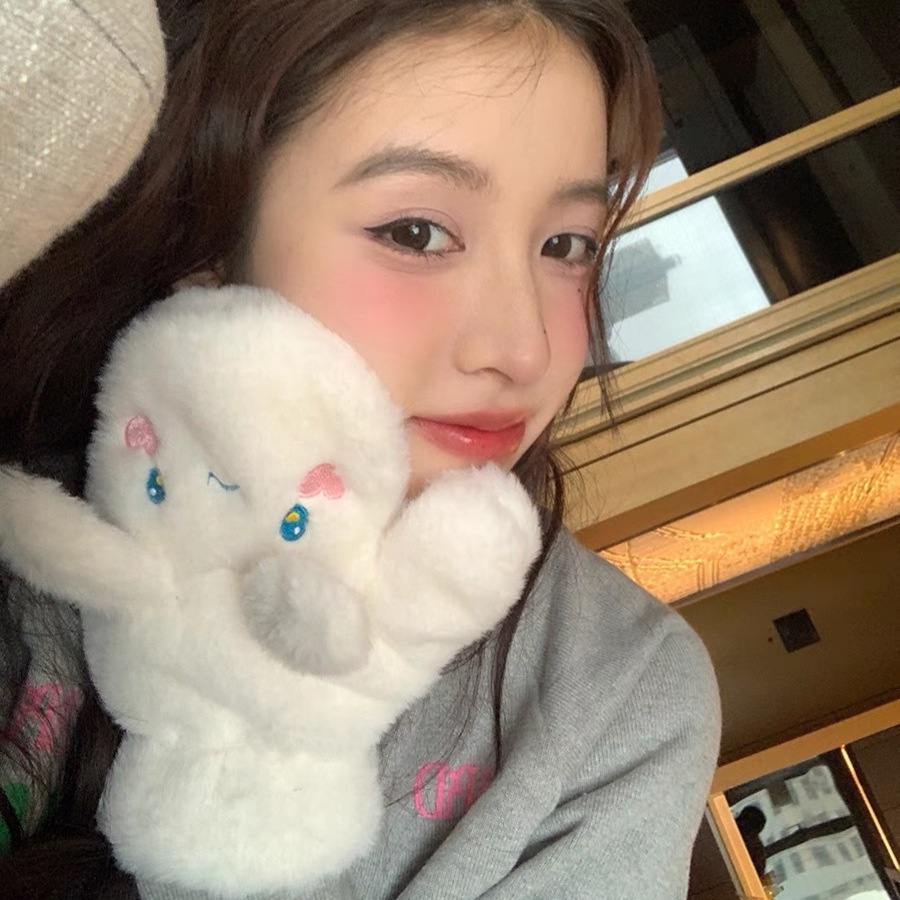 Sanrio Kuromi Giai Điệu Cinnamoroll Hoạt Hình Dễ Thương Găng Tay Và Khăn Quàng Cổ Bé Gái Dễ Thương Dày Sang Trọng Găng Tay Mùa Đông Ấm Áp Cổ Học Sinh Sang Trọng Găng Tay -top3C01