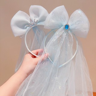 Cô gái Bow Tie Công chúa Super Fairy Crown sợi Sarka Cô gái sáng khoan nổi sợi với trẻ em mũ