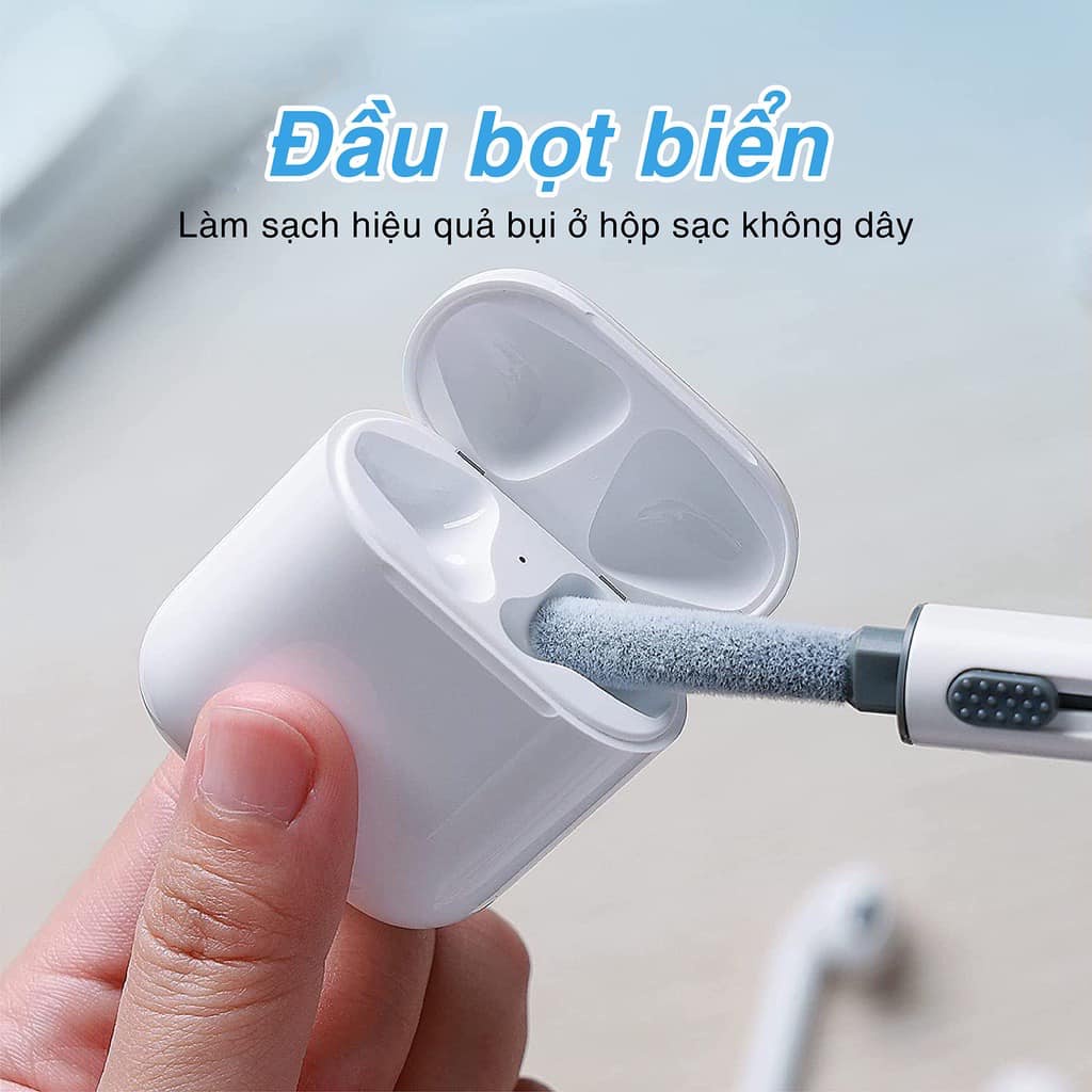 Bộ dụng cụ vệ sinh tai nghe bluetooth, điện thoại, máy tính, laptop đa năng 8 trong 1 PKSAIGON