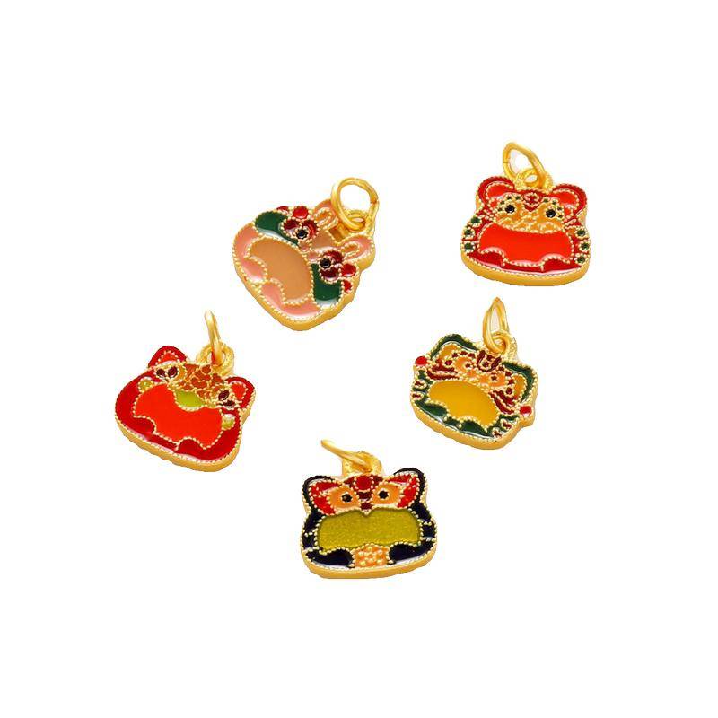 Mặt Dây Chuyền Vàng 18k Hình Năm Con Rồng Nhỏ Nhắn