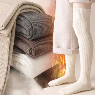 Tất Chân Cotton Dài Qua Gối Họa Tiết Kẻ Sọc Trắng Đen Phong Cách Preppy JK Hàn Quốc Thời Trang Xuân Thu Cho Nữ