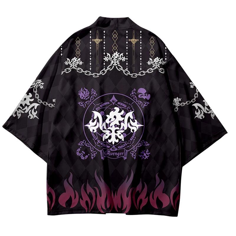 Áo Choàng kimono Vải Voan Hóa Trang Nhân Vật anime Nhật Bản haori grand order okita souji yukata