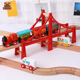 Predolo Bộ Đồ Chơi Đường Ray Xe Lửa Bằng Gỗ Cho Bé
