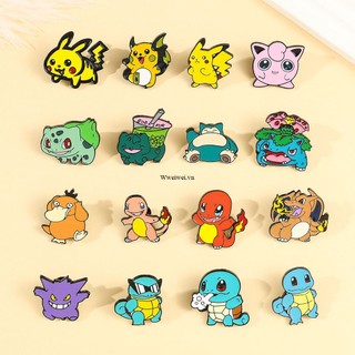 ✅Wwei Pokemon Hoạt Hình Elf Trâm Pokemon Pocket Elf Huy Hiệu Dễ Thương Pikachu Rồng Lửa Nhỏ Wweiwei