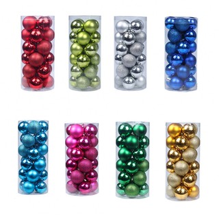 Set 24 Quả Châu Trang Trí Giáng Sinh