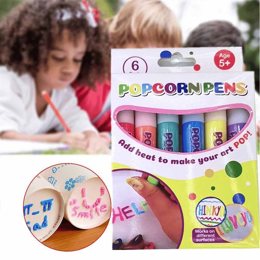 Magic Popcorn Paint Pen Puffy Embellish Decorate Bubble Graffiti DIY Stationery
