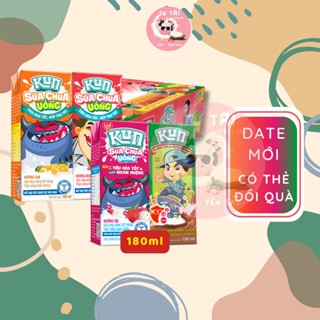  Sữa Kun 180ml đủ hương   Socola Dâu Cam Vải Nho Nhiệt Đới   Thùng 48 hộp. 