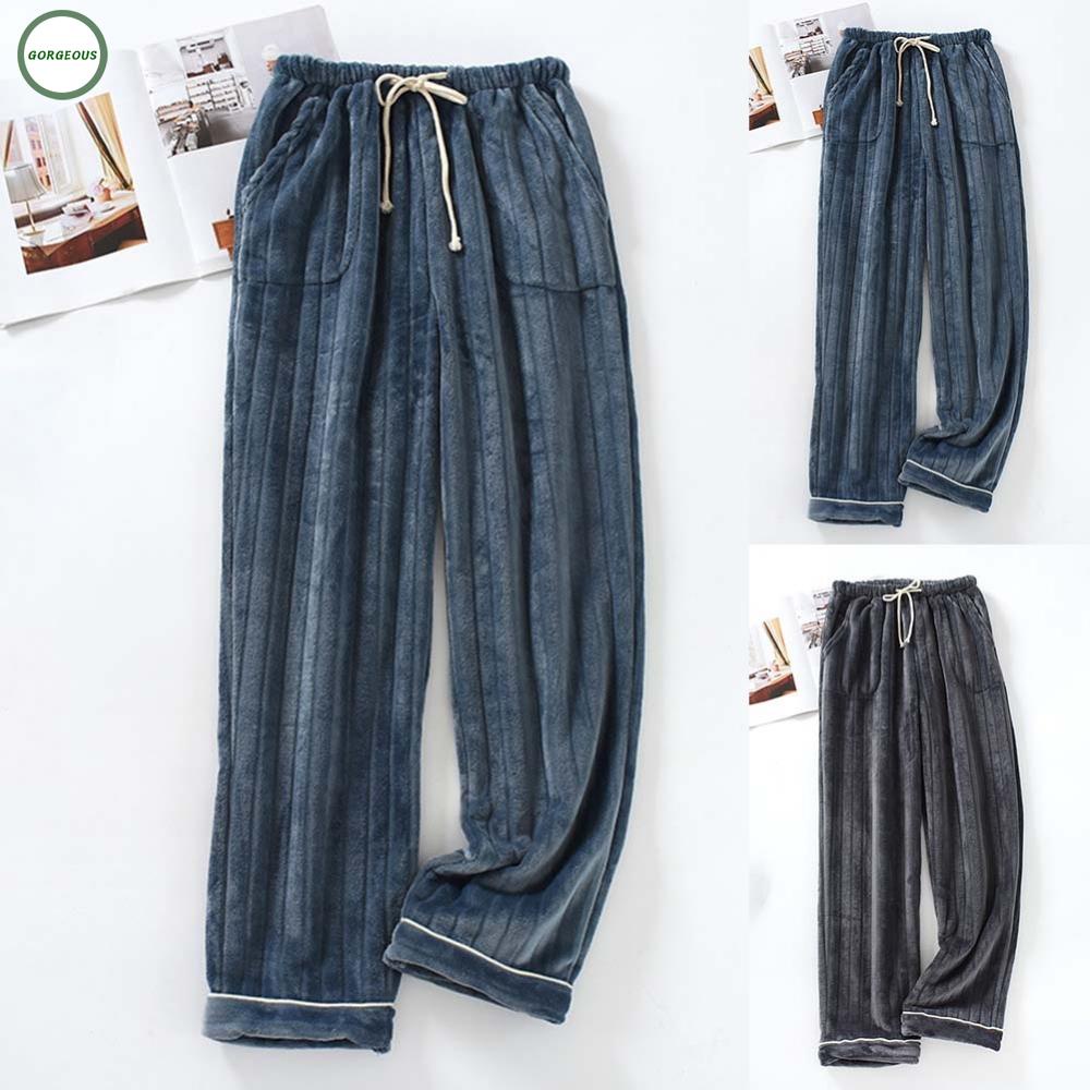 New Coming~Mens Pajama Pants Thick Fleece Lounge Soft Joggers Jogging Bottoms Loungewear#Home Essentialses