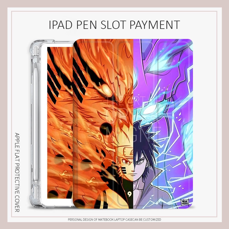 Naruto Ốp Máy Tính Bảng Silicon Dẻo In sasuke ipad ốp lưng ipad ốp ipad gen 10 ốp ipad gen 11 air6 7
