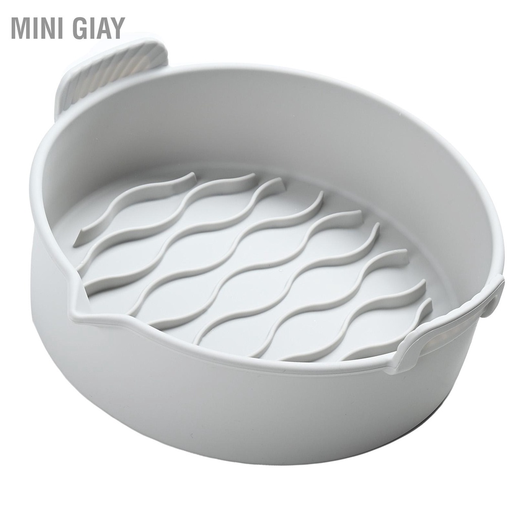 Mini Giay Nồi chiên silicon có tay cầm thể gập lại dễ dàng làm sạch Chảo nướng tái sử dụng cho lò bánh BBQ
