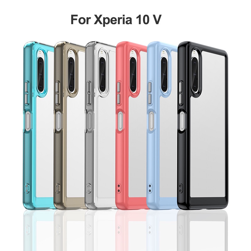 Trong Suốt Ốp Điện Thoại Nhiều Màu Sắc Bắt Mắt Cho sony xperia 1 v / 5 v / 10 v / 1v / 5v / 10v