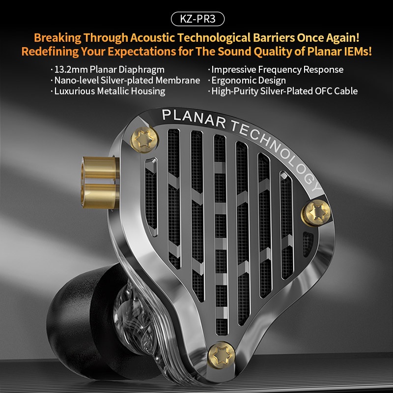 Tai Nghe Nhét Tai kz pr3 Jack 13.2mm Âm Thanh hifi Chất Lượng Cao
