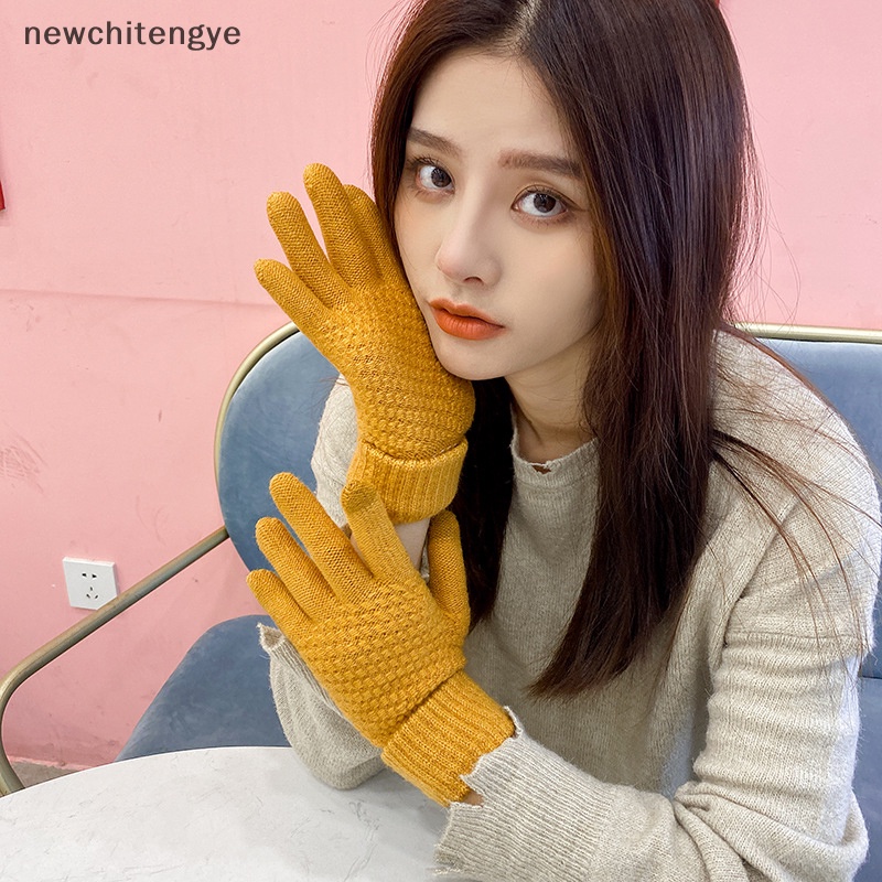 1 Đôi Găng Tay Len Giữ Ấm Mùa Đông Co Giãn Chống Gió Cảm Ứng Dành Cho Nam Nữ ye