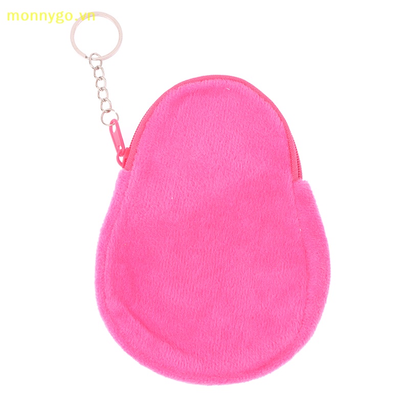 Monnygo 1 Túi Đựng Tiền Xu / Chìa Khóa Bằng Lông Nhung Mềm Mại Có Khóa Kéo Cho Nam Và Nữ vn