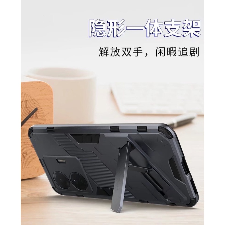 Ốp Điện Thoại Nhựa Cứng Chống Sốc Có Giá Đỡ Bảo Vệ Cho vivo t1 5g vivot1 5g