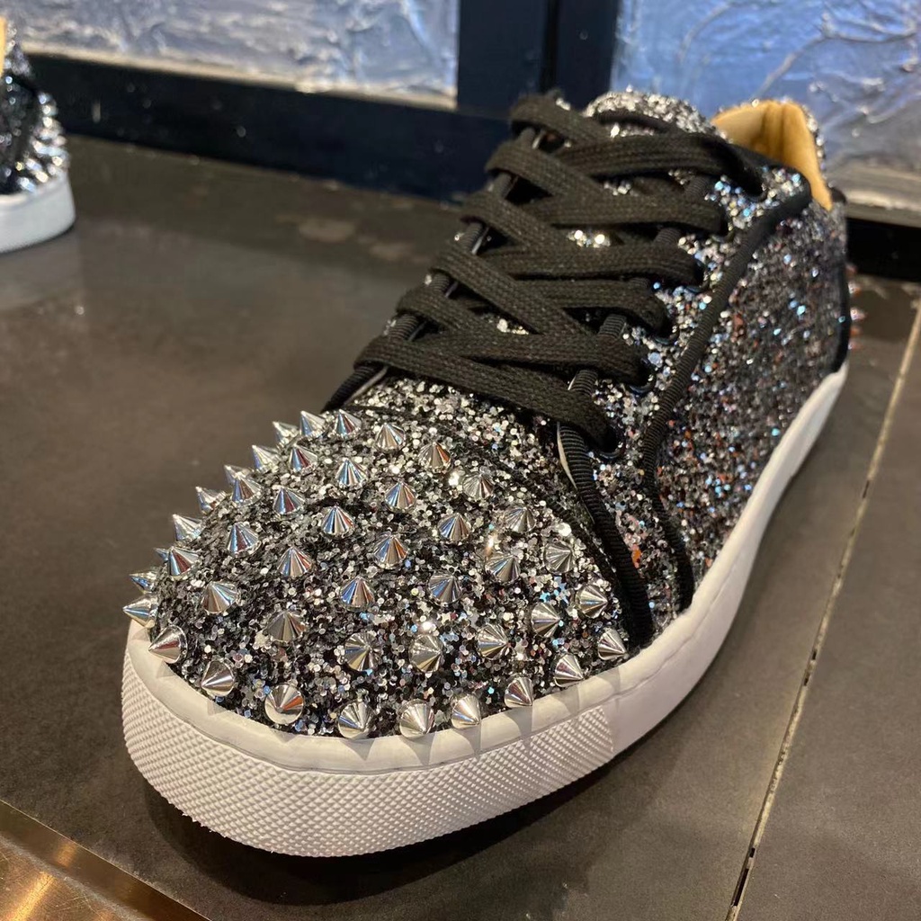 Giày Thể Thao Nam Cổ Thấp Gắn Đinh Tán Thời Trang Mùa Thu Phong Cách Mới 2023