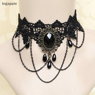 Vòng Cổ choker Ren Màu Đen Đính Ngọc Trai Phong Cách gothic punk Quyến Rũ Cho Nữ