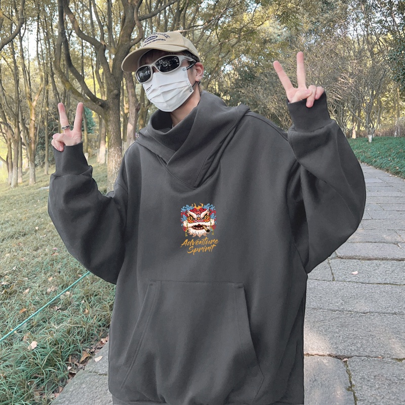 Áo Hoodie cotton Dày Dáng Rộng Thời Trang Cao Cấp Cho Nam Nữ
