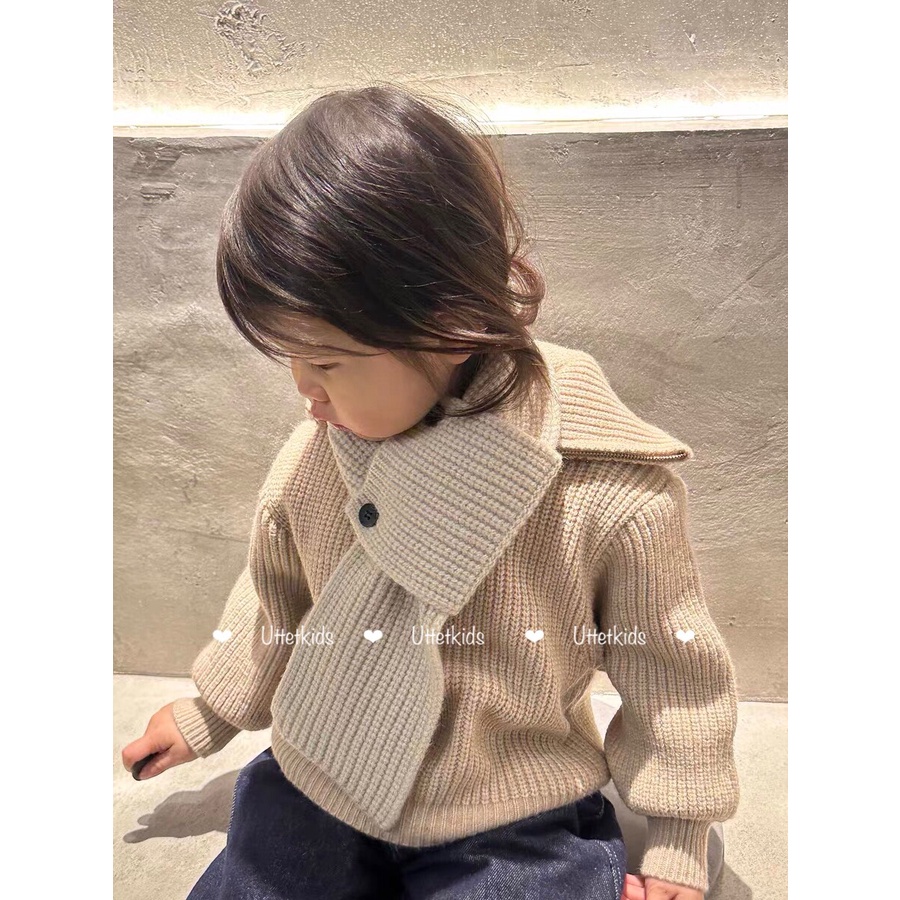 KHĂN QUÀNG CỔ LEN  HAI NÚT PHONG CÁCH HÀN QUỐC CHO BÉ GÁI VÀ BÉ TRAI TỪ 1 - 5 TUỔI