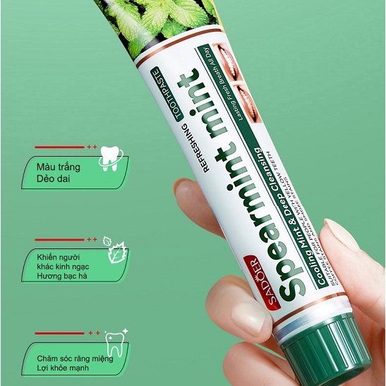 "Whitening and Antibacterial Natural Plant Toothpaste - Removes Stains, Freshens Breath - 100g"