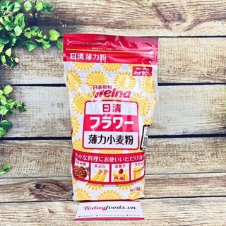 Bột Mì Nissin Hakuriku Komugiko Nhật Bản 1KG | Làm bánh xèo Nhật, tempura, mì udon