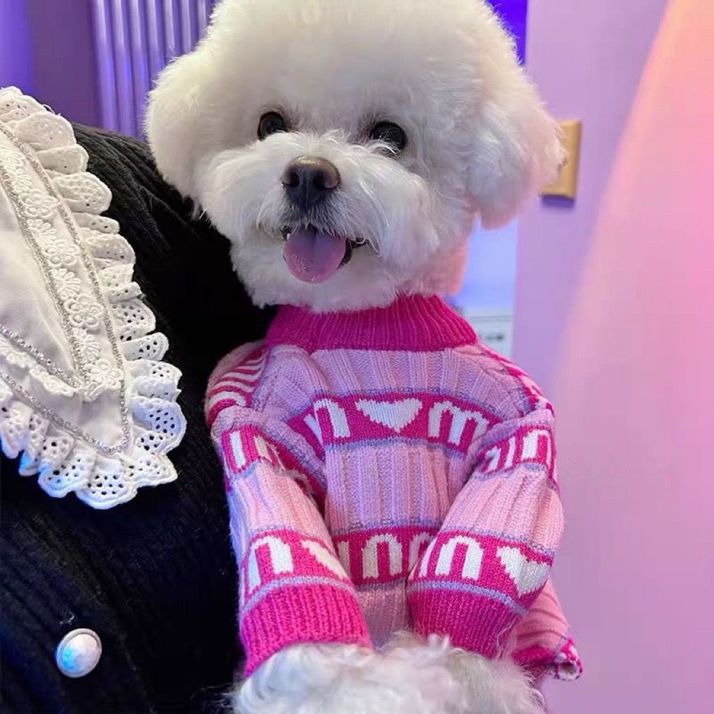 Thú Cưng Hương Thơm Chó Quần Áo Bichon Teddy Schnauzer Bichon Mèo Áo Len Nhỏ Thu Đông Pomeranian Phá