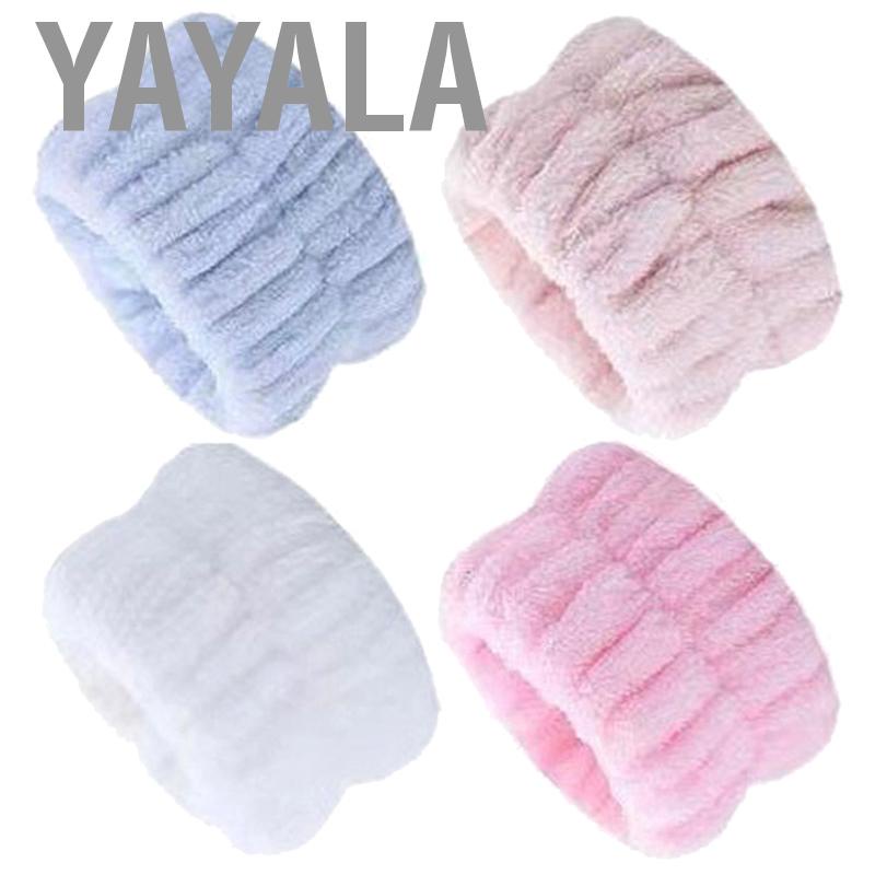 Yayala Face Washing Wristband Strong Water Absorption Flannel Breathable Light Skin Friendly Wrist Wash Band