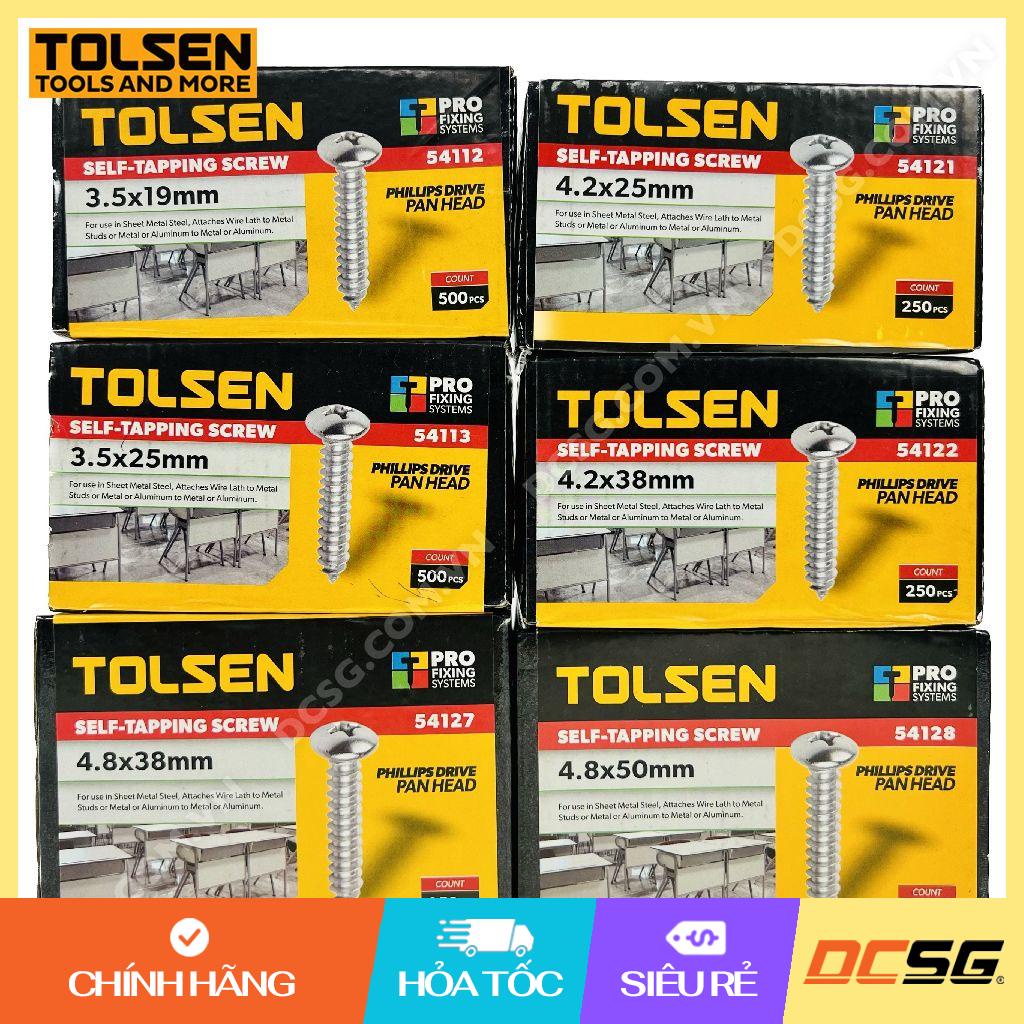 Ốc vít đầu tròn bề mặt mạ kẽm 3.5-4.8mm Tolsen  | DCSG
