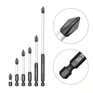 【FEELING READY STOCK】Compact Design 6pcs Magnetic Electric Screwdriver Set PH2 Cross Screwdriver Bits