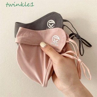 Twinkle Khẩu Trang Chống Nắng Bằng Lụa Lạnh Mỏng Màu Trơn Bảo Vệ Mắt Dùng Khi Đi Câu Cá / Leo Núi / Đi Bộ Đường Dài Mùa Hè