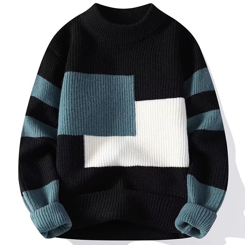 Áo sweater Dệt Kim Dày Giữ Ấm Mùa Đông Phong Cách Hàn Quốc Cho Nam