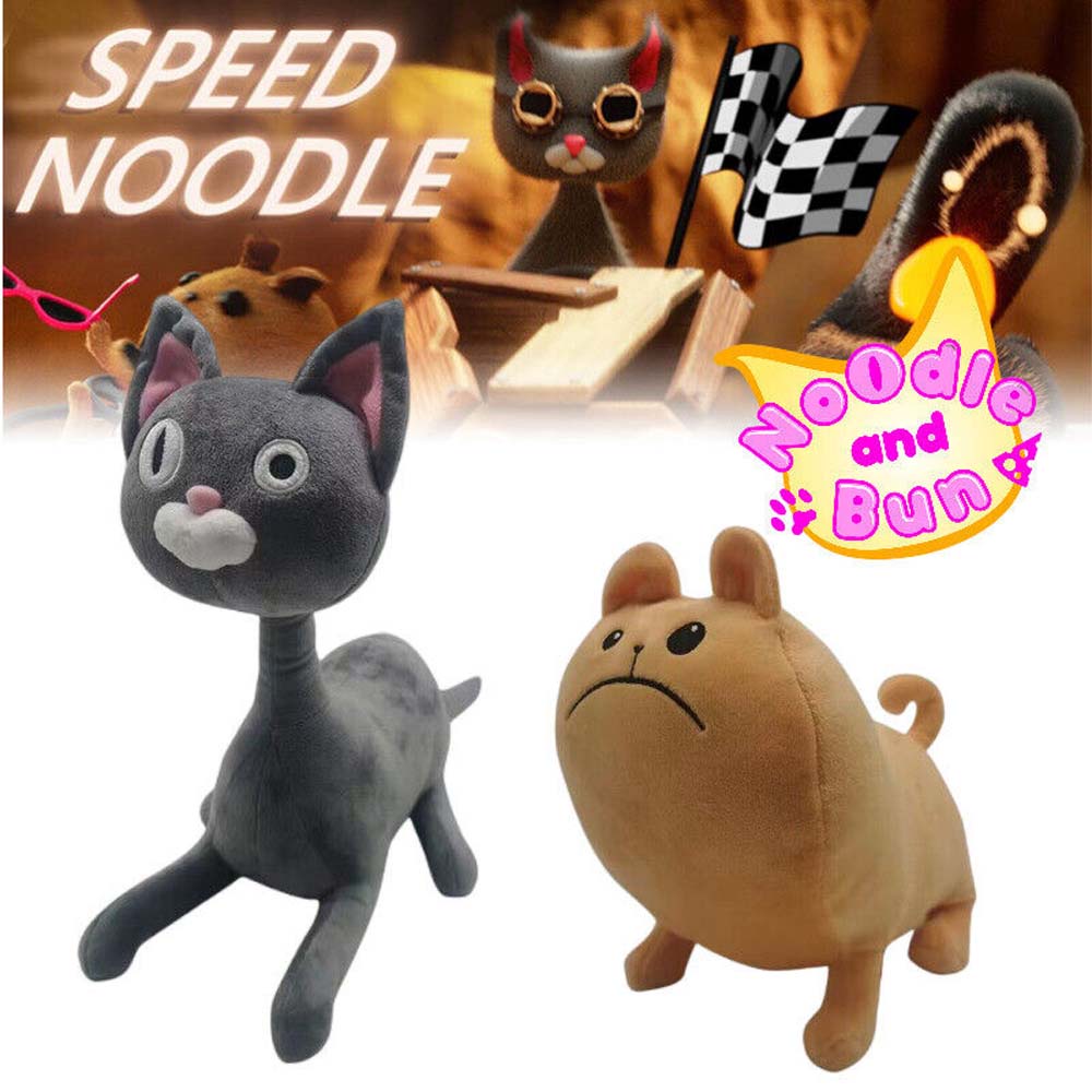 Noodle and Bun Plush Dolls Noodle Cat Bun Dog Stuffed Toys For Kids Home Decor Baby Educational Toys Gifts