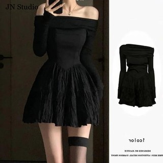 JN Studio Chic váy nữ Đầm Body Cho thời váy Hàn Phong Đơn giản Korean Phong cách WLQ23A11BF 49Z231206