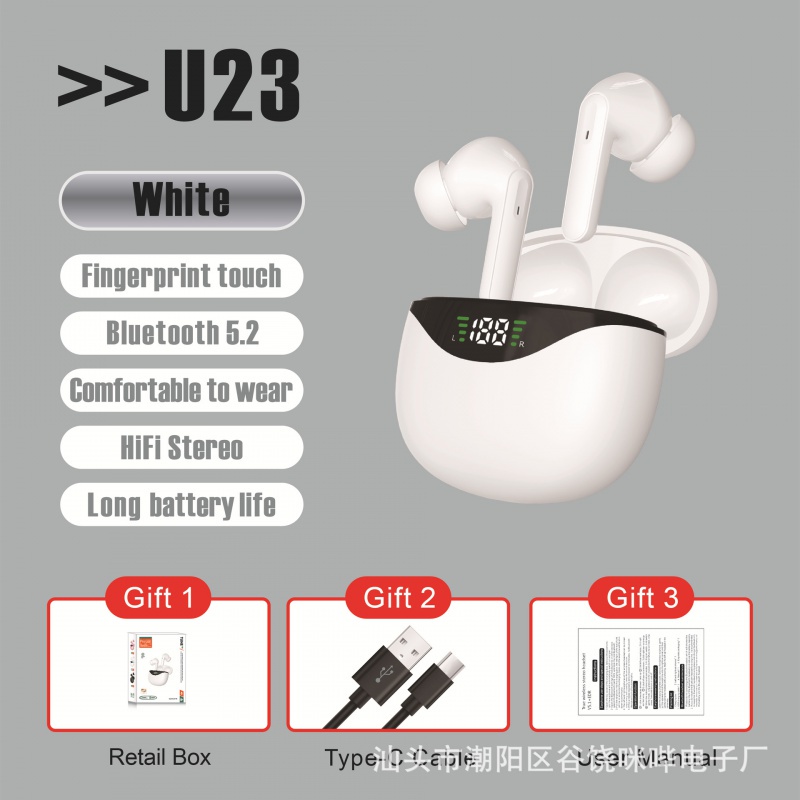 Tai Nghe bluetooth Không Dây u23 Chống Ồn Chất Lượng Cao tws