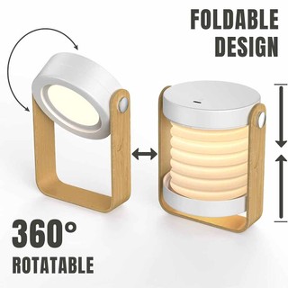Led Folding Table Desk Lamp USB Rechargeable Telescopic Lantern Night Light