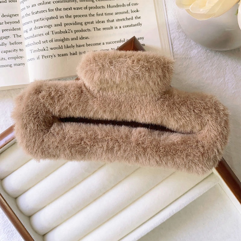 Kẹp Tóc Hình Cá Mập / Vuông Phủ Lông Nhung Thời Trang Mùa Đông Mới 2023 Cho Nữ