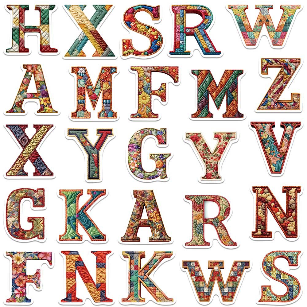 Bộ 52 Miếng Dán In Chữ Tiếng Anh Chống Thấm Nước Dùng Trang Trí Nón Bảo Hiểm / Bút Chì