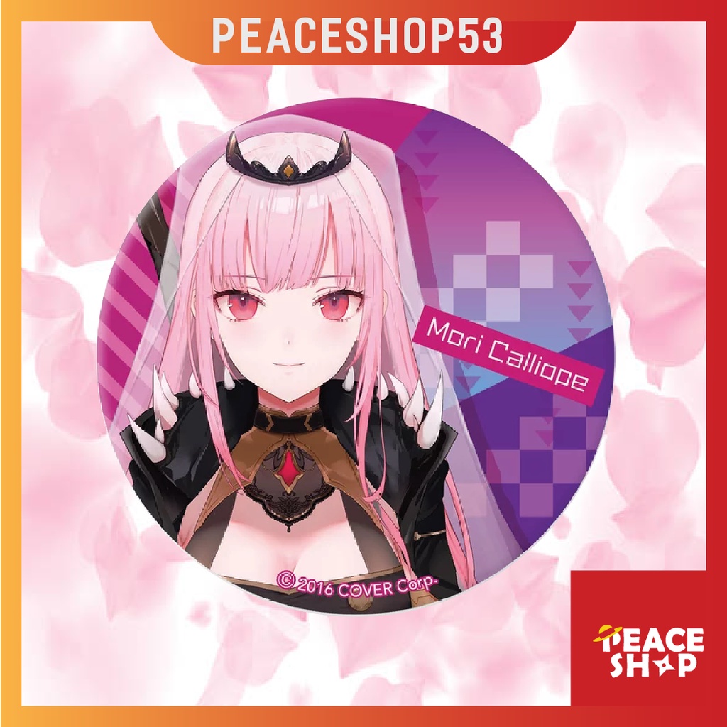 Huy hiệu Gawr Gura Calliope Kiara Amelia Waston Ninomae Ina'nis Hololive Lấp Lánh Huy Hiệu Hololive Vtuber HH09