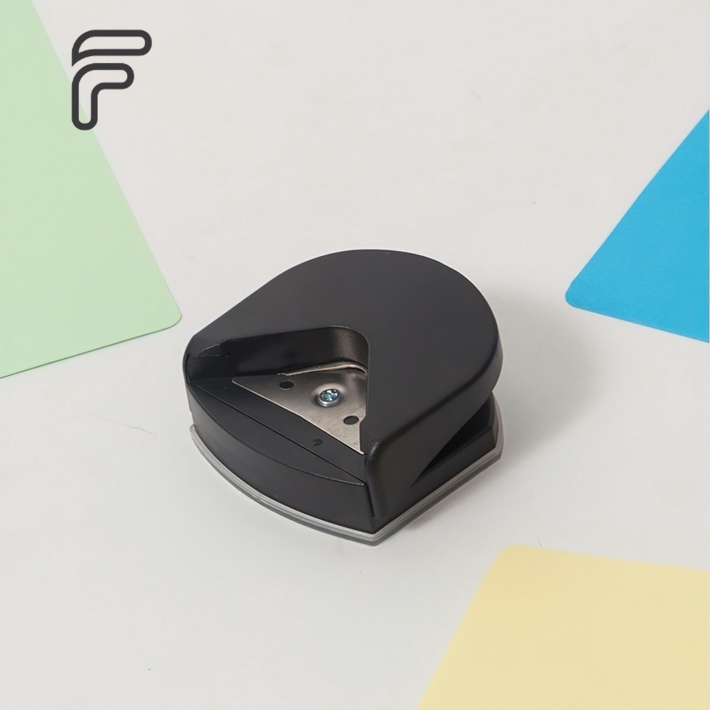 Dụng Cụ Bấm Góc Bo Tròn, Đồ Bấm Bo Góc Tròn Nhỏ Gọn Màu Đen, Trắng, Hồng, Hồng Cam FERRA