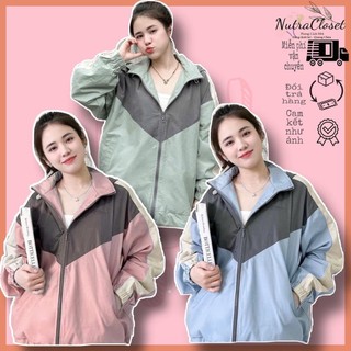 Áo khoác dù mero 2 lớp phối màu ad529 unisex ulzang nam nữ