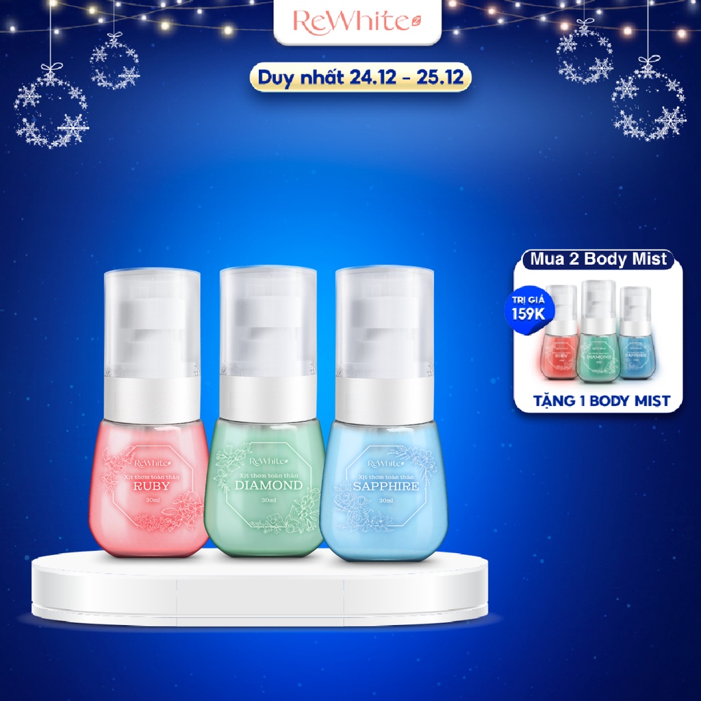 Xịt Thơm Toàn Thân Body Mist ReWhitez Hương Nước Hoa Cao Cấp 30ml, Giúp Cấp Ẩm Làn Da Mềm Mịn